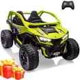 thumbnail image 1 of 24V 10AH 2 Seater Power-Wheels with Remote Control, Cuoote Ride On Car, 21" 4WD/AWD Electric Car, EVA Tires, 4 Spring Absorbers for Big Kids 3-10 Years, 1 of 7