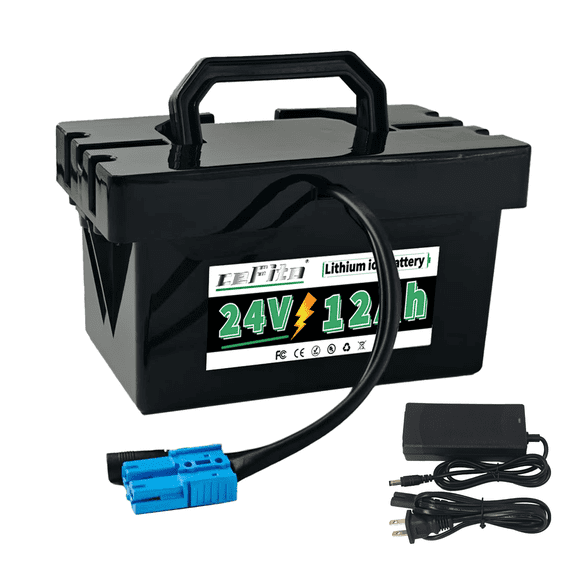 24V 12Ah Lithium Battery 24V Kids Ride-On Cars & Toy Cars Replacement Battery, Compatible with 24 Volt Dynacraft Realtree UTVs, 2A Fast Charger 30A BMS