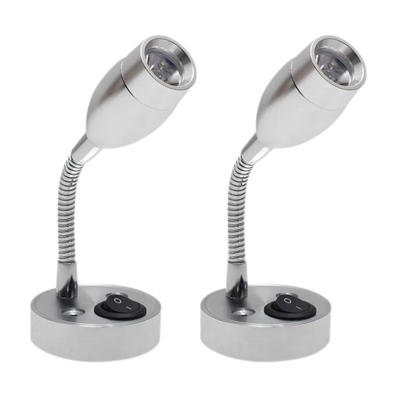 24V/12V RV Lighting LED Warm Spot Light Car Interior Yacht Led Reading Lamp Switch RV Camper Lighting For Van Caravan VAN Boat ,Easy Installation