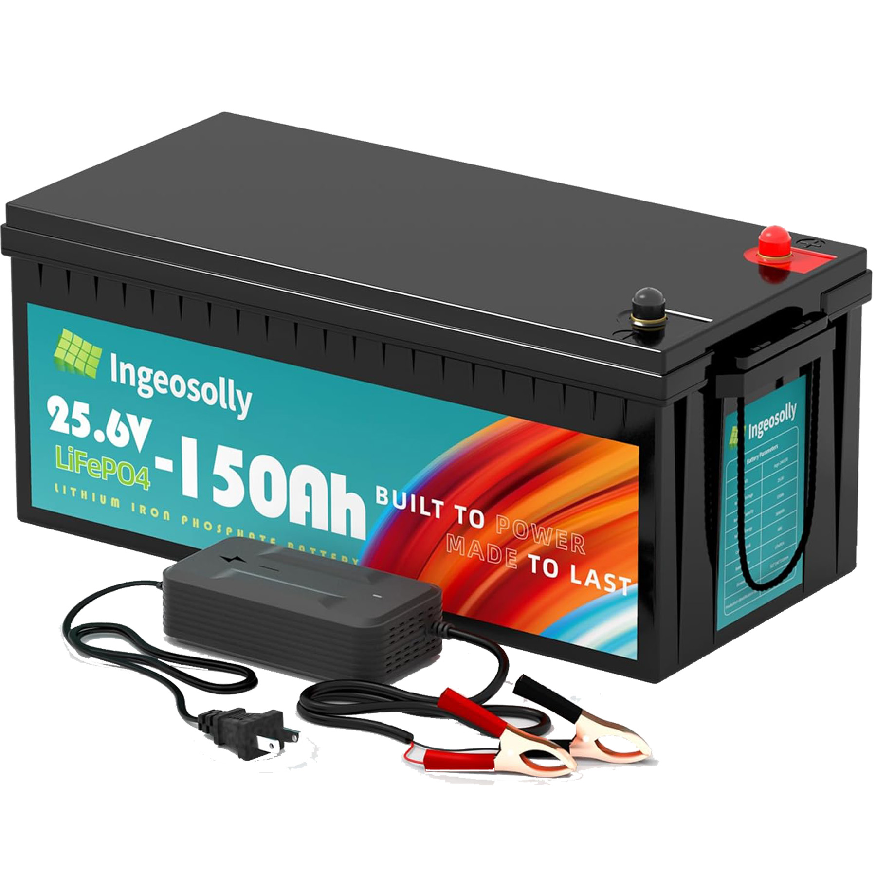 24V 150Ah LiFePO4 Battery,Lithium Battery for RV,Camping,Solar,Marine,off-Grid,Home Energy Storage,15000+ Deep Cycles