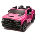 thumbnail image 1 of 24V 160W Officially Licensed Dodge RAM 2500 Design 2-seater Kids Ride On Truck,W/ Remote Control,W/2WD&4-Wheel Suspension,Storage Space&High Door Design,Built-in Music&Bluetooth,USB/MP3 Port for 3-6, 1 of 26