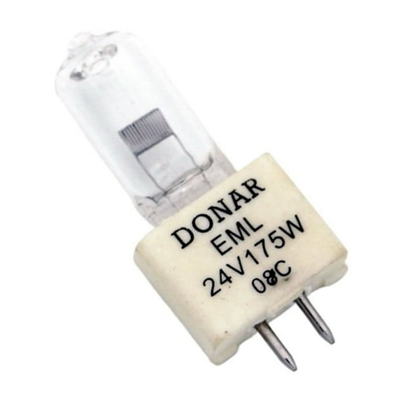 24V 175W Halogen Lamp Rice Bulb, Replacement for Microfilm Reader and Slide Projector, Tungsten Halogen Bulb, 1 Piece