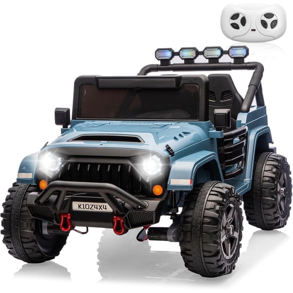 24V 2-Seater Electric Ride-On Car, 4WD Ride-On Truck with Remote Control, 4x200W Motors, 3 Speeds, LED Lights, Bluetooth, 132 Lbs