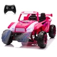 thumbnail image 1 of 24V 2-Seater Kids Ride On Car Electric Off-Road UTV Side by Side with 2WD Powered Wheel Electric Vehicle with Remote Control, Bluetooth, LED Light Gift for Boys and Girls 3-8 Aged-Pink, 1 of 7