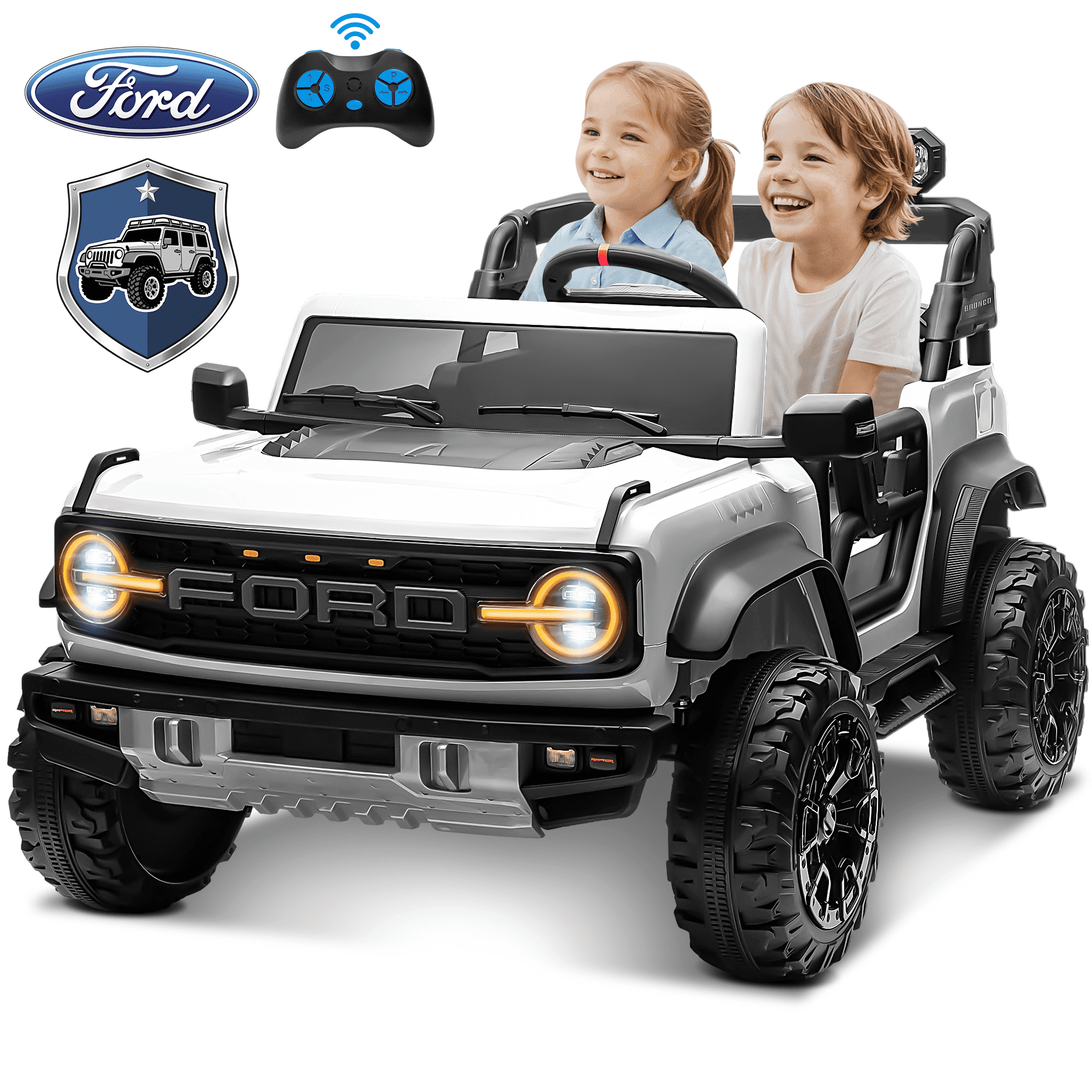 24V 2-Seater Kids Ride on Toys Car with Remote Control, Licensed Ford ...