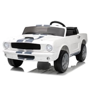 24V 2-Seater Licensed Shelby GT350 Kids Ride On Car, Electric Toy Car with Parent Remote Control, 24 Volt Battery Powered Vehicle, LED Lights, Music, Safety Belts, Gift for Boys Girls 3-8