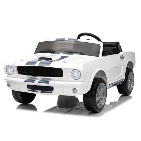 24V 2-Seater Licensed Shelby GT350 Kids Ride On Car, Electric Toy Car with Parent Remote Control, 24 Volt Battery Powered Vehicle, LED Lights, Music, Safety Belts, Gift for Boys Girls 3-8