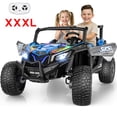 thumbnail image 1 of TOYBSNR 24 Volt 2-Seater Ride on Toys with Remote Control 4WD XXXL Electric Car for Big Kids Ages 3-14, Ride on Cars UTV with 15" EVA Tires, Rainbow LED Lights Bluetooth Music Spring Suspension Blue, 1 of 10