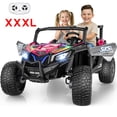 thumbnail image 1 of TOYBSNR 24 Volt 2-Seater Ride on Toys with Remote Control 4WD XXXL Electric Car for Big Kids Ages 3-14, Ride on Cars UTV with 15" EVA Tires, Rainbow LED Lights Bluetooth Music Spring Suspension Pink, 1 of 10