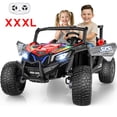 thumbnail image 1 of TOYBSNR 24 Volt 2-Seater Ride on Toys with Remote Control 4WD XXXL Electric Car for Big Kids Ages 3-14, Ride on Cars UTV with 15" EVA Tires, Rainbow LED Lights Bluetooth Music Spring Suspension Red, 1 of 10