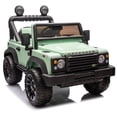 thumbnail image 1 of 24V 2 Seater Ride on Car for Kids, Licensed Land Rover Defender Volta 5008 Ride on Toys for Big Kids with Remote Control, Bluetooth, Music, LED Lights, Powered Electric Car for Kids Boys Girls, Green, 1 of 11
