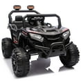 thumbnail image 1 of iYofe 12V Powered Ride on Car UTV, Kids Ride on Toys for Toddlers Ages 3-5, Ride on Vehicles with Remote Control, Bluetooth, Music, 4 Wheels Suspension, Electric Cars for Kids Boys Girls, Black, 1 of 10