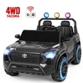 thumbnail image 1 of Licensed Toyota Tacoma 24V 2 Seater Truck, 4WD Powered Ride on Car Toy with Remote Control, Wisairt 4 Wheeler for Kids Toddler Ages 3-8, Black, 1 of 12