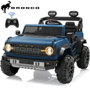 iYofe 24V 2 Seater Ford Bronco Raptor Powered Ride on Car with Remote Control, 4 Wheels Suspension, Ages 3-8, Blue