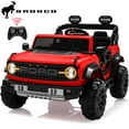 thumbnail image 1 of iYofe 24V 2 Seater Ride on Cars, Licensed Ford Bronco Raptor Powered Ride on Toys with Remote Control, 4 Wheels Spring Suspension, Bluetooth, LED Light, Electric Cars for Kids Ages 3-8 Gifts, Red, 1 of 9