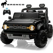 iYofe 24V 2 Seater Ford Bronco Raptor Powered Ride on Car with Remote Control, 4 Wheels Suspension, Ages 3-8, Black