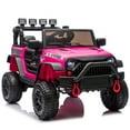 thumbnail image 1 of iYofe 24V Powered Ride on Cars for Toddlers, Ride on Truck for kids Boys Girls Gifts 2-5, Ride on Toys with Remote Control, Bluetooth, Music, LED Light, MP3 Player, 4 Wheel Suspension, Rose Pink, 1 of 9