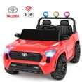 thumbnail image 1 of Licensed Toyota Tacoma 24V 2 Seater Truck, Powered Ride on Car Toy with Remote Control, Wisairt 4 Wheeler for Kids Toddler Ages 3-8, Red, 1 of 12