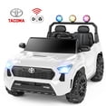 thumbnail image 1 of 24V Ride On Car for Kids, Licensed Toyota Tacoma 2 Seater Battery Powered Ride On Truck Toy with Remote Control, 4 Wheel Suspension, Colorful Lights, Music, Electric Car for Boys Girls 3–8, White, 1 of 12