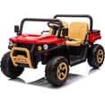 thumbnail image 1 of 24V 2 Seater Ride On Dump Truck with Electric Dump Bed, 4WD Battery Powered UTV, Ride On Car Toy for Kids with Remote Control, Shovel, Music, Bluetooths, Headlights for Boys Girls, 1 of 6