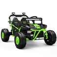 thumbnail image 1 of iRerts 36V Powered Ride on Toys for Big Kids, 2 Seater Ride on Cars with Metal Frame, Bluetooth Music, 4 Wheels Suspension, Electric Ride on Vehicles for Boys Girls, Green, 1 of 8