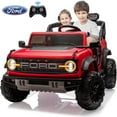 thumbnail image 1 of 24V 2 Seater Ride on Toy Car, Licensed Ford Bronco Raptor Ride on Trucks with Remote Control, Bluetooth Music Player, Spring Suspension, 24v Ride on Toys for Big Kids Boys Girls Ages 3-8, Red, 1 of 10