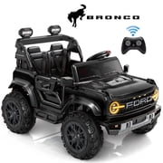 Ford Bronco Raptor 24V Ride on Toys, 2 Seater Ride on Cars with Remote Control, Bluetooth Music, Spring Suspension, Battery Powered Electric Car for Kids Ages 3-8, Black