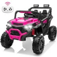 thumbnail image 1 of 24V Ride on Toy Cars, Kids Ride on UTV Cars with Remote Control, Battery Powered Electric Car for Kids Boys Girls 3-6 w/Bluetooth and Lights, 4 Wheelers Drive, Pink, 1 of 7