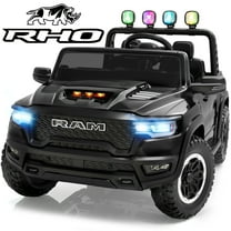 RAM 1500 RHO 24V Kids Electric Ride On Car Toys with Remote Control, 2 Seater Power Ride On Truck with 4 Wheels Suspension, Bluetooth, MP3, Toddler Car for Boys Girls 3 , Black