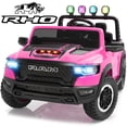 thumbnail image 1 of iYofe RAM 24V Kids Ride on Truck Cars for Boys Girls, Battery Powered Ride on Toys with All-Terrain Wheel, Bluetooth, MP3, Electric Car for Kids Toddler with Remote Control, Pink, 1 of 9