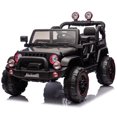 thumbnail image 1 of 24V - 2 Seater Ride on Toys for Toddlers with Remote, 80W 2WD, Rear suspension, Trunk storage, Portable pull rod, Searchlight, Bluetooth, USB, 3-8 Kids Electric Car, Black, 1 of 7