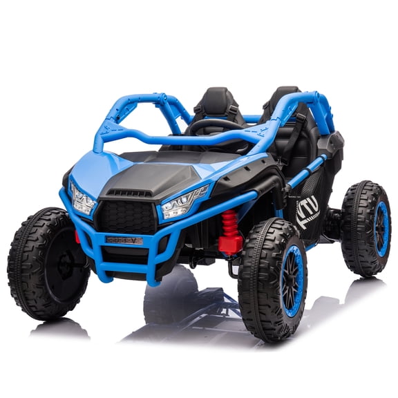 Xuanlur 24V 2 Seater Ride on Toys w/Remote Control, 400W Powerful Motors, Kids Electric Vehicles w/20" Spacious Seat, 3 Speeds, Max 6 mph, Bluetooth, Pink
