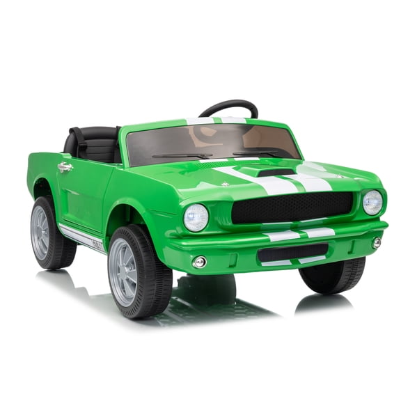 24V 2-Seater Shelby GT350 Kids Electric Ride-On Car – Licensed, Dual Safety Belts, Remote Control, 2 Speed Modes, LED Lights, Built-in Music – Battery Powered for Ages 3-8