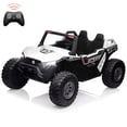 thumbnail image 1 of 24V 2 Seaters Ride On UTV with Remote Control, Battery Powered Extra Large Ride Car Toy for 2 Kids, 2 Seats+One More Foldable Seat, 15.4" Eva Wheels Off-Road with Music, Light for 3-8 Years, 1 of 6