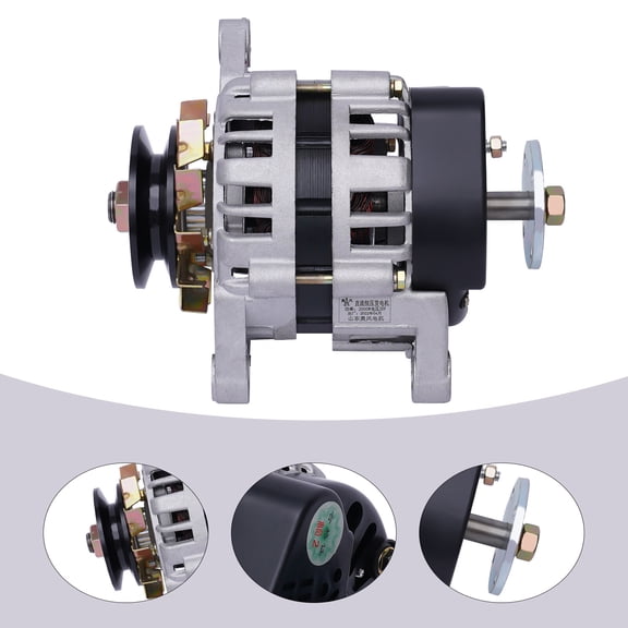 24V 2000W Permanent Magnet Generator, DC Brushless Alternator for Tractor, Agricultural Vehicle, Tricycle, Four-Wheeler High Power Charging & Lighting, Pure Copper Coil, 4000 RPM, Low Noise