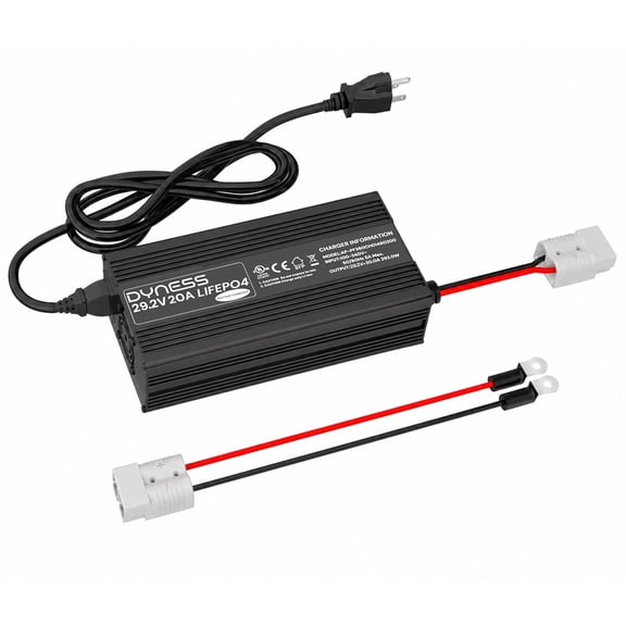 24V 20A LiFePO4 Battery Charger 29.2V Smart Charger with Anderson Connector & LED Indicator - 0V Activation & Multi-Protections for RV, Off-Grid, Solar Systems