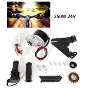 24V 250W Electric Bike Conversion Kit, E-Bike Motor Kit with Chain Freewheel Controller Throttle Grip for 16-28 Bicycle, Fits Normal Bike & Multi-Speed Bike Left Side Drive, Keep Original Gears