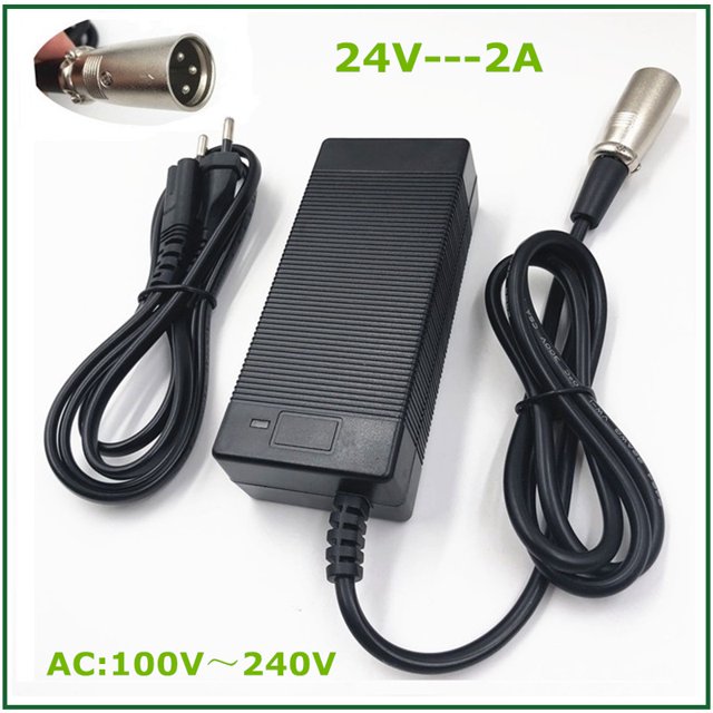 24V 2A Leadacid Battery Charger for Electric Scooter Ebike Wheelchair