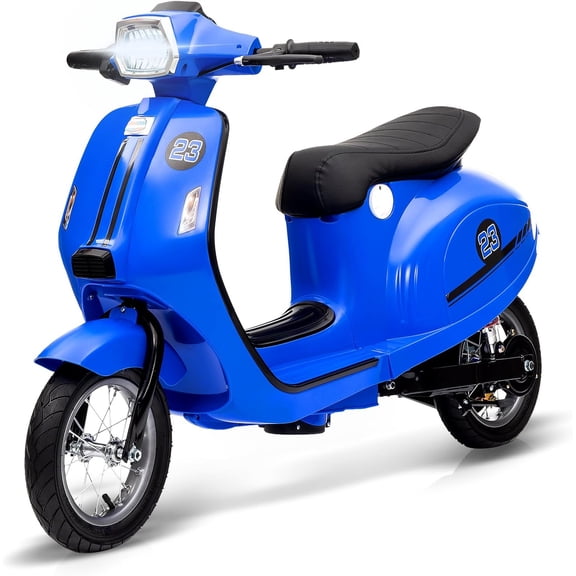 24V 350W Electric Ride-on Motorcycle 14 MPH Max Waterproof LED Rear Brake 12In Tires and Shocks 132lbs Capacity Black