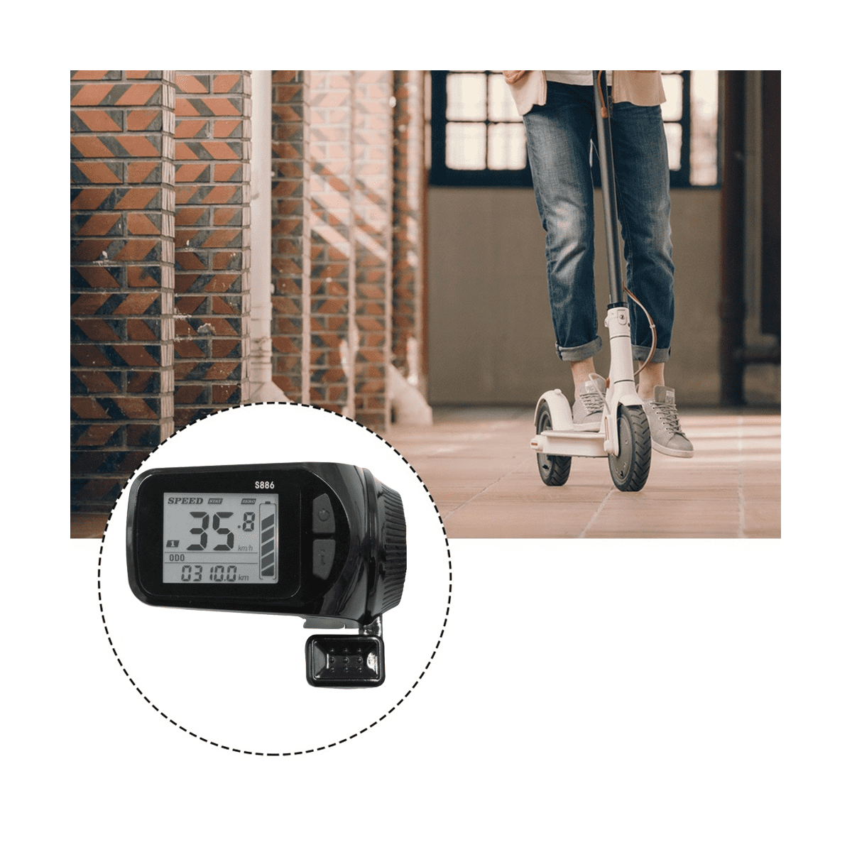 Vélo électrique GD01 Panneau 24V 36V 48V Vélo électrique LCD GD01
