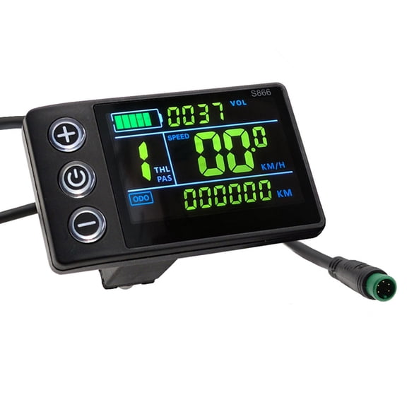 24V 36V 48V Electric Bike Speedometer Odometers S866 Color Display LCD Meter Electric Scooter Control Panel 5pin Plugs