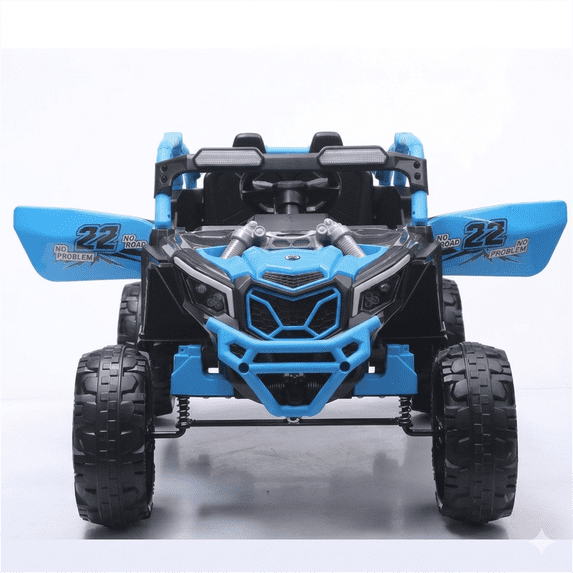 24V 400W Kids Ride on Car UTV W/Remote Control, Powered Ride on Toys with 4 Wheels Suspension, 3 Speed, Music for Kids Age 3+, Blue