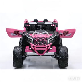 24V 400W Kids Ride on Car UTV W/Remote Control, Powered Ride on Toys with 4 Wheels Suspension, 3 Speed, Music for Kids Age 3+, Magenta
