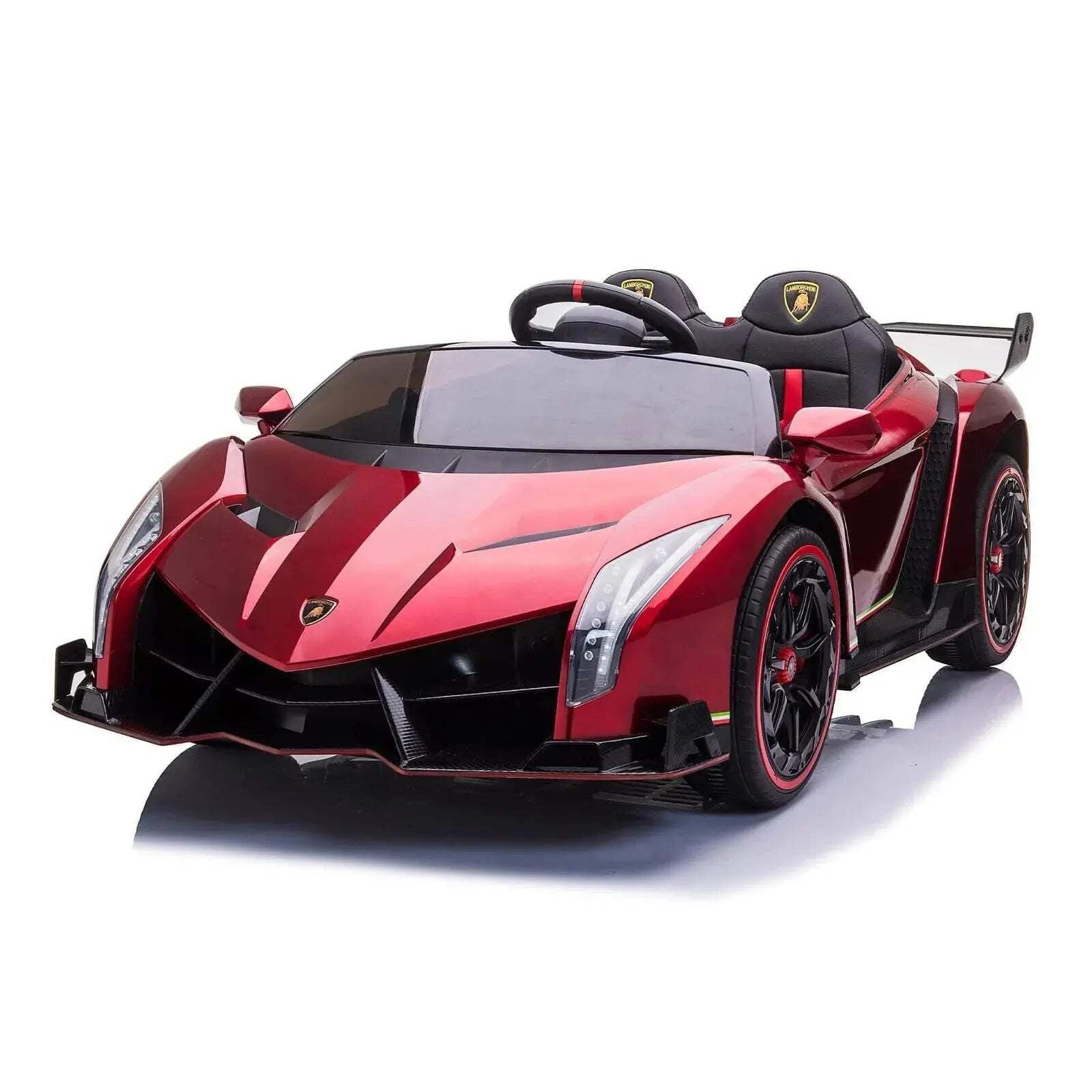 Red 24V Lamborghini Veneno Ride-On Car with EVA Tires