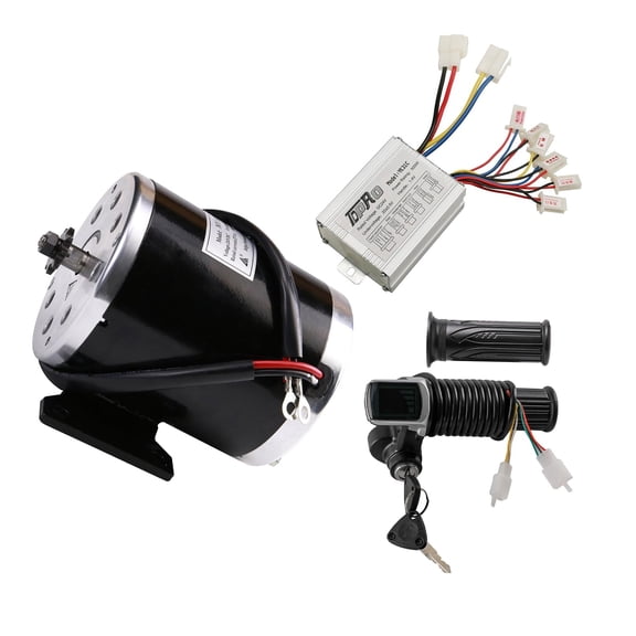 24V 500W Brushed Motor, MY1020 DC Brush Electric Motor & Bicycle Controller & Throttle Grip for Mini Bike Quad Go Cart E-Bike Scooter (25H-11T Chain Drive)