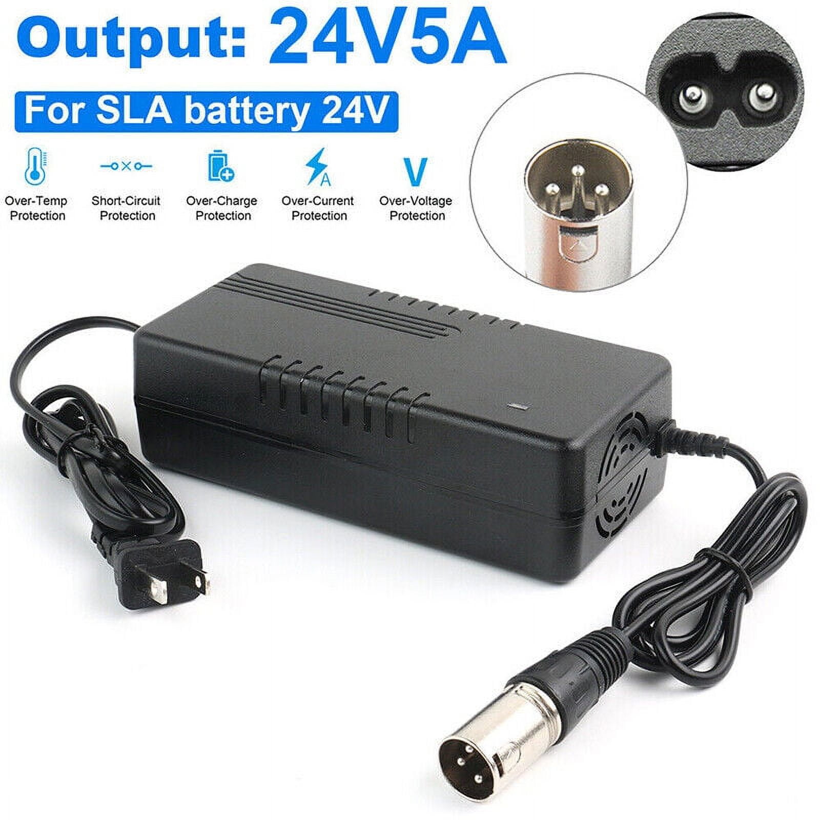 24V 5A 3 Pin XLR For Mobility Pride Scooter Jazzy Power Chair Battery