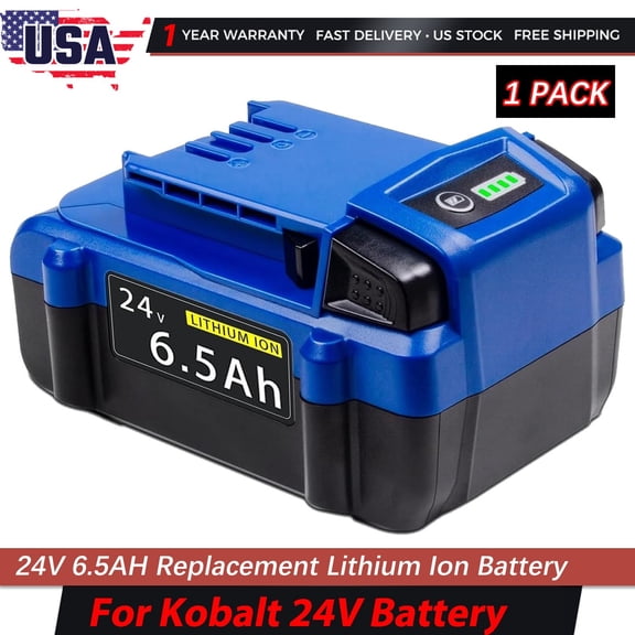 24V 6.5Ah Battery For Kobalt 24Volt Max Lithium Ion KB524-03 KB424-03 KB624-03