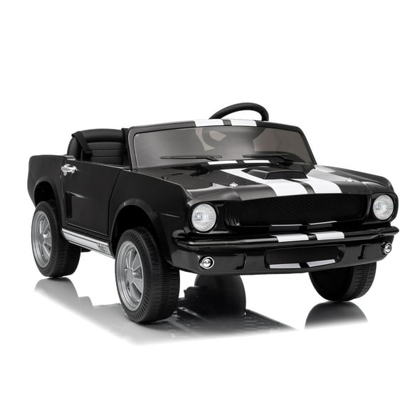24V 7AH 2 Seater Ride on Licensed Shelby GT350, Ride on Cars for Kids with Remote Control, FordMustang Shelby Kids Electric Vehicle 2 Seat, Safety Belt, 2 Speeds, LED Lights, Music, black