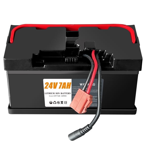 24V 7Ah Lithium battery for 24V UTVsRide- On Cars & Toys , Lightweight & Long-Lasting, with 2A Fast Charger