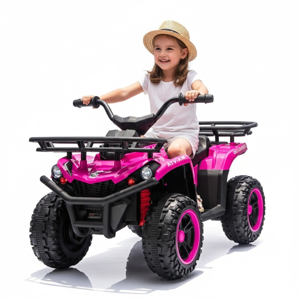 Kids Atv Rear Rack 24V 80W*2 Kids Ride On ATV Cars, Ride on Toys with Front and Rear ...